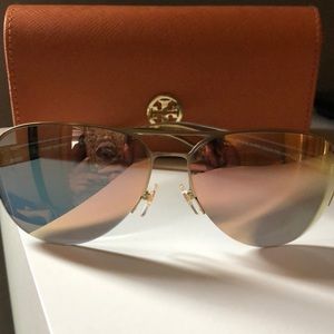 Tory Burch mirrored aviator sunglasses